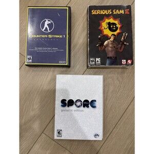PC Game Lot Counter-Strike Anthology Serious Sam II Spore Galactic Edition